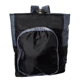 a black and grey bag with two handles