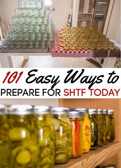 jars filled with pickles and lemons sitting on top of a shelf next to each other