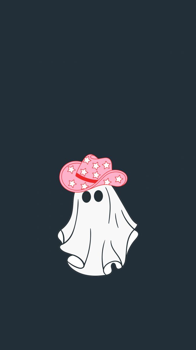 the ghost is wearing a pink hat