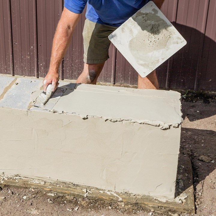 How to build a block bench in your garden | Better Homes and Gardens Concrete Bench Outdoor, Concrete Garden Bench, Cement Bench, Diy Bench Seat, Front Porch Bench, Cinder Block Bench, Garden Bench Seating, Block Bench, Wall Bench