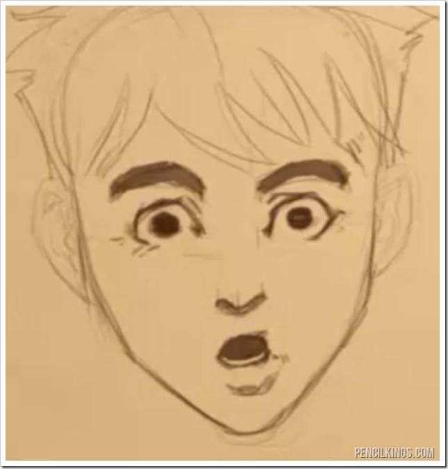 Faces Drawing Sketches, Shocked Face Drawing Reference, Surprised Face Drawing, Shocked Face Drawing, Scared Face Drawing, Surprised Expression, Surprised Face, Surprise Face, Comic Face