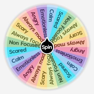 a spinning wheel with words written in different languages on the front and back sides, including names