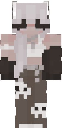 an image of a pixelated character in grey and white