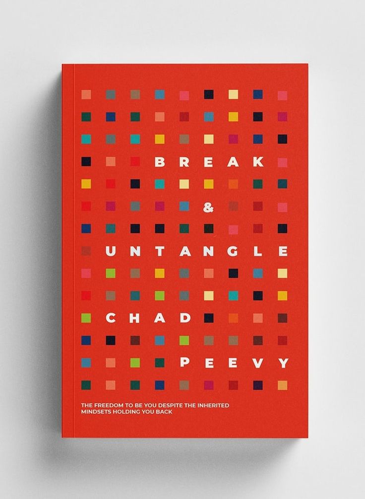 the book break and untangle chad peev is on display in front of a white wall