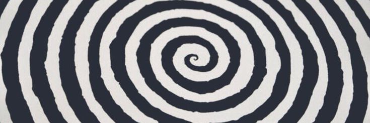 an abstract black and white background with spirals in the center, as if it were painted on canvas or paper