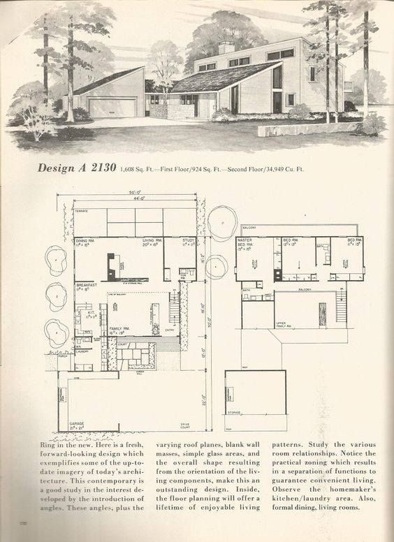 an old house with two floors and plans