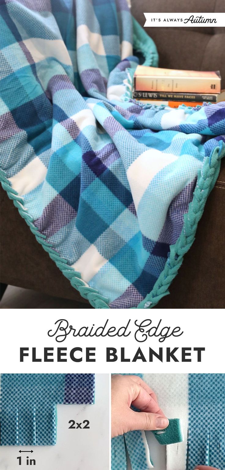 the instructions for how to make a plaid blanket