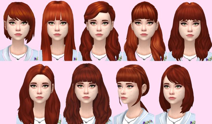 multiple images of different types of red hair