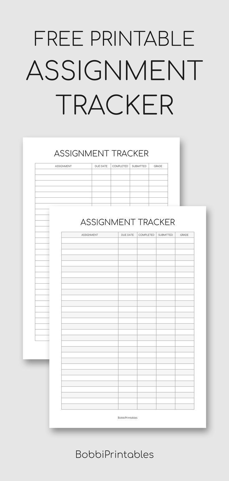 the free printable assignment tracker is perfect for students to use in their school's classroom