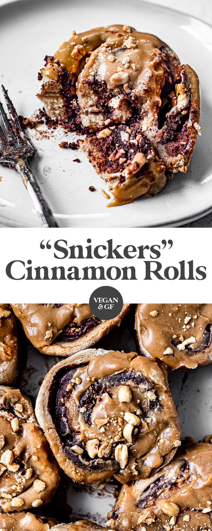 a plate with cinnamon rolls on it and the words, snickkers'cinnamon rolls