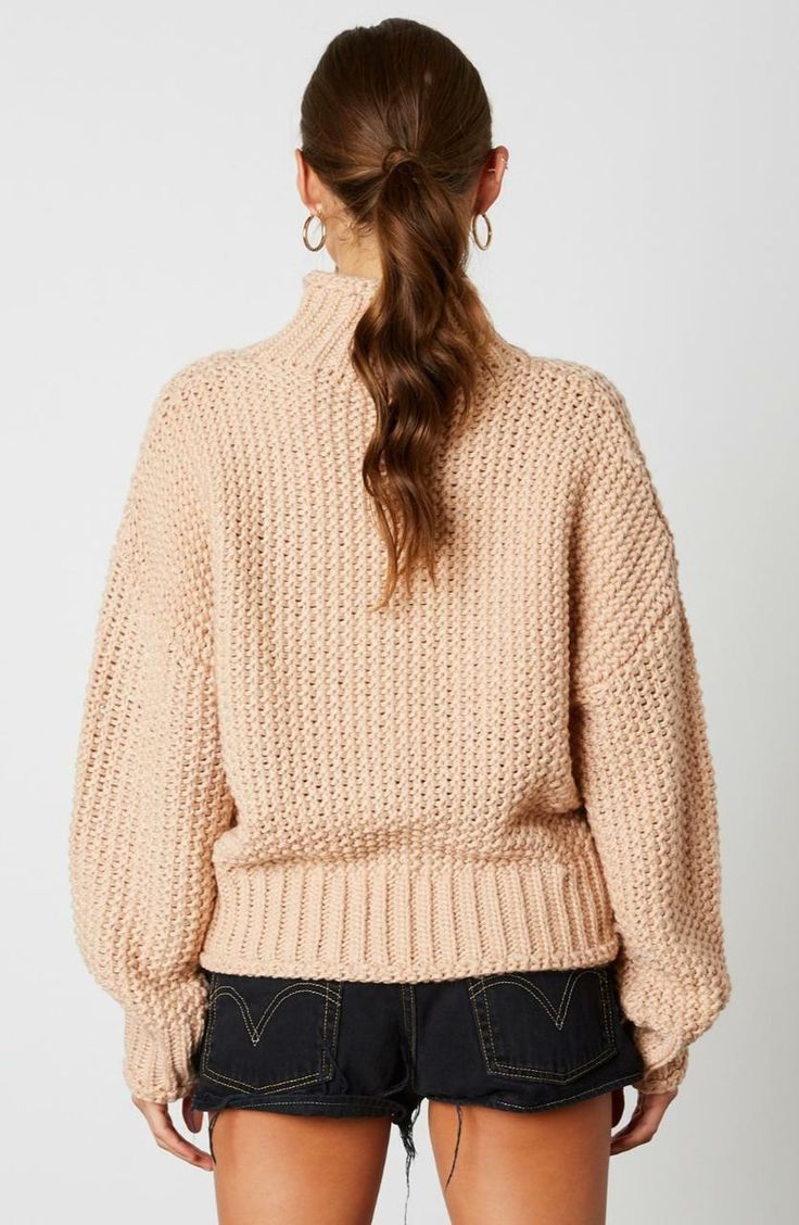 Final Sale - Get it before it's gone! Our favorite piece for the season is the Jess Blush Funnel Neck Knit Sweater! This must-have pullover sweater is cozy, comfy and cute with its knit composition, cable knit funnel neck, long sleeves (with ribbed cuffs), and a relaxed bodice. . DETAILS & CARE Acrylic. Hand wash cold. Imported. Stile Boho Chic, Sweater Boho, Boho Pink, Boho Boutique, Funnel Neck Sweater, Estilo Boho Chic, Knit Turtleneck Sweater, Pink Boho, Mock Neck Sweater