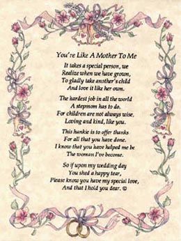 a wedding poem with flowers and ribbons on it's border, in the center is an image of a ring