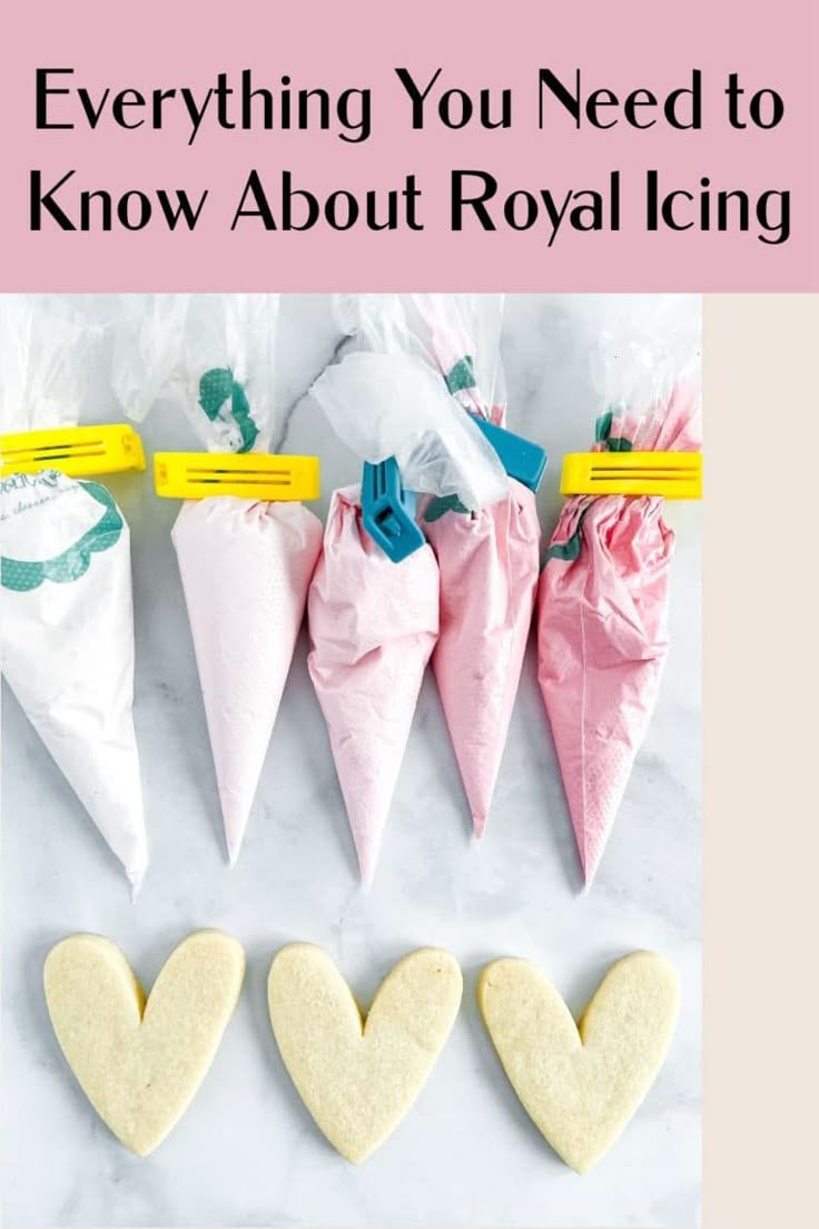 the cover of everything you need to know about royal laing, with five heart shaped cookies