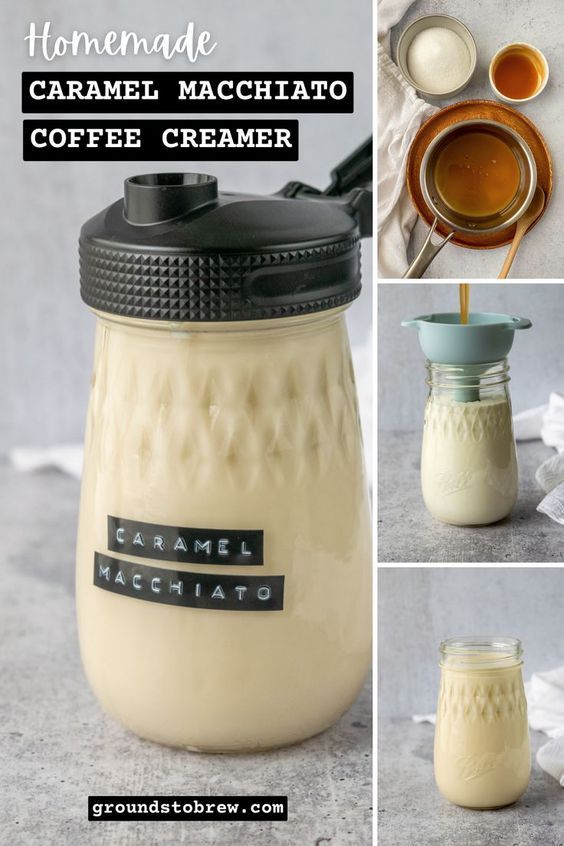 homemade caramel macchiato coffee creamer