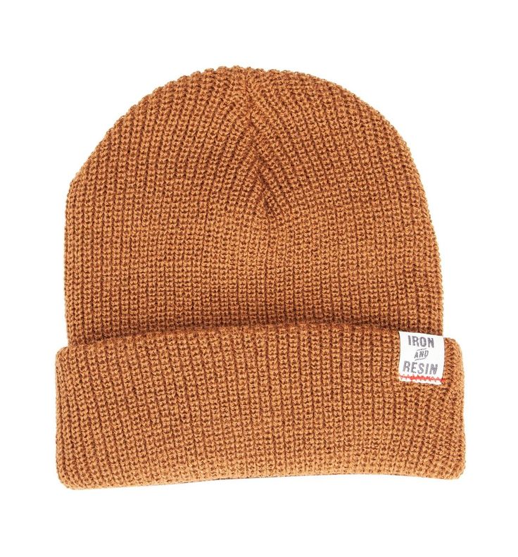 Watchman Beanie – Iron and Resin Casual Brown Bonnet, Brown Warm Hats For Everyday, Classic Knitted Beanie For Everyday, Warm Brown Hat For Everyday, Classic Knitted Everyday Beanie, Adjustable Basic Beanie Cap, Brown Everyday Beanie, One Size Fits Most, Brown Beanie One Size Fits Most For Everyday, Classic Warm Adjustable Hats