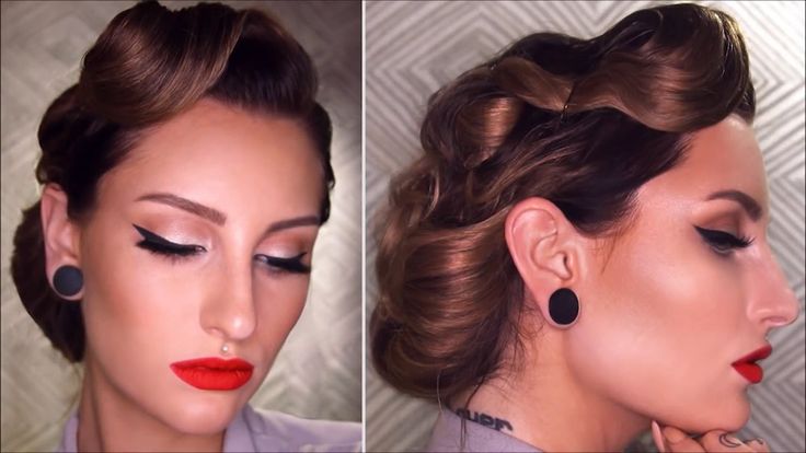 Vintage Inspired Updo Retro Updo Hairstyles Wedding, 1950s Updo Tutorial, 40s Updo Hairstyles, 50s Updo Hairstyles Tutorial, Retro Hair Updo, 40s Hairstyles For Long Hair Updo, 1940s Wedding Hairstyles, 1940s Updo Tutorial, 1950 Updo Hairstyles