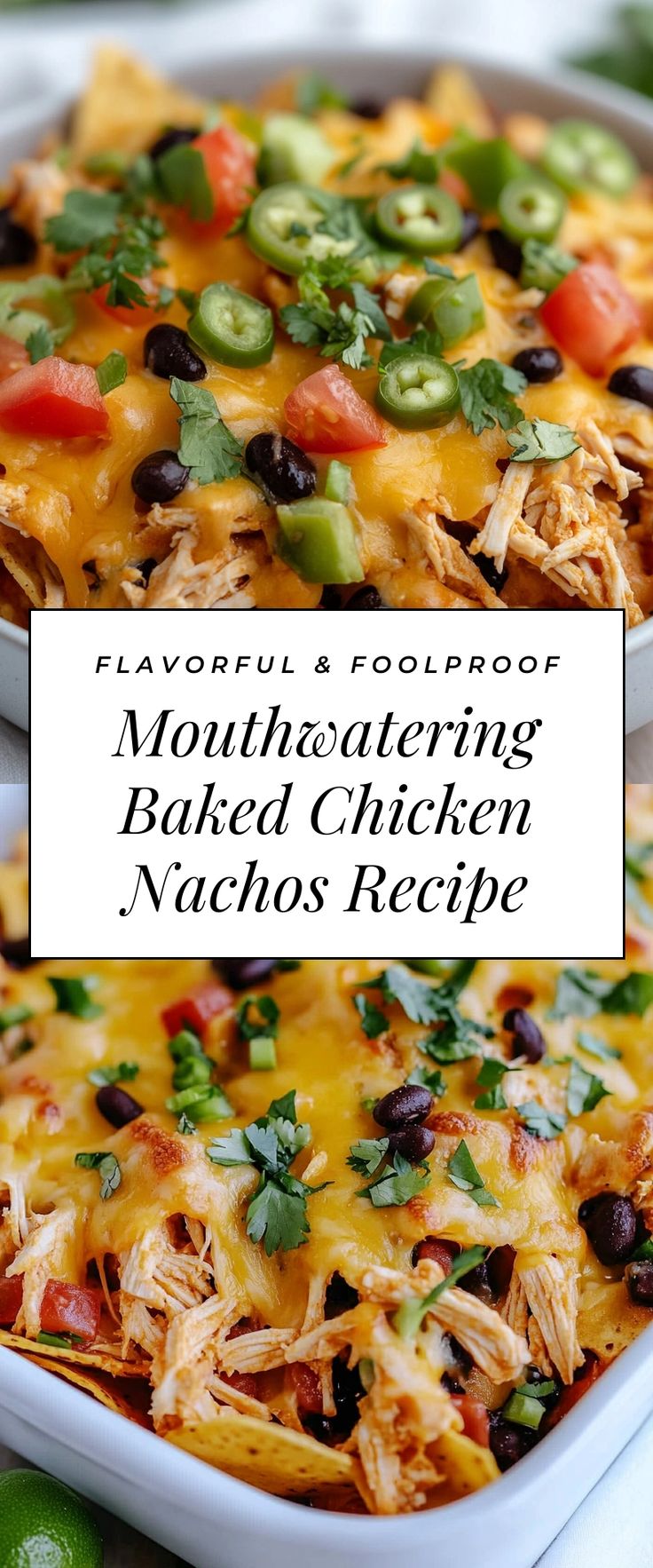 Image for Mouthwatering Baked Chicken Nachos Recipe Chicken Nachos With Rotisserie Chicken, Nachos With Rotisserie Chicken, Oven Chicken Nachos, Nacho Recipes Chicken, Best Chicken Nachos Recipe, Chicken Nacho Recipes, Chicken Nachos Recipe Easy, Nachos Recipe Chicken, Chicken For Nachos