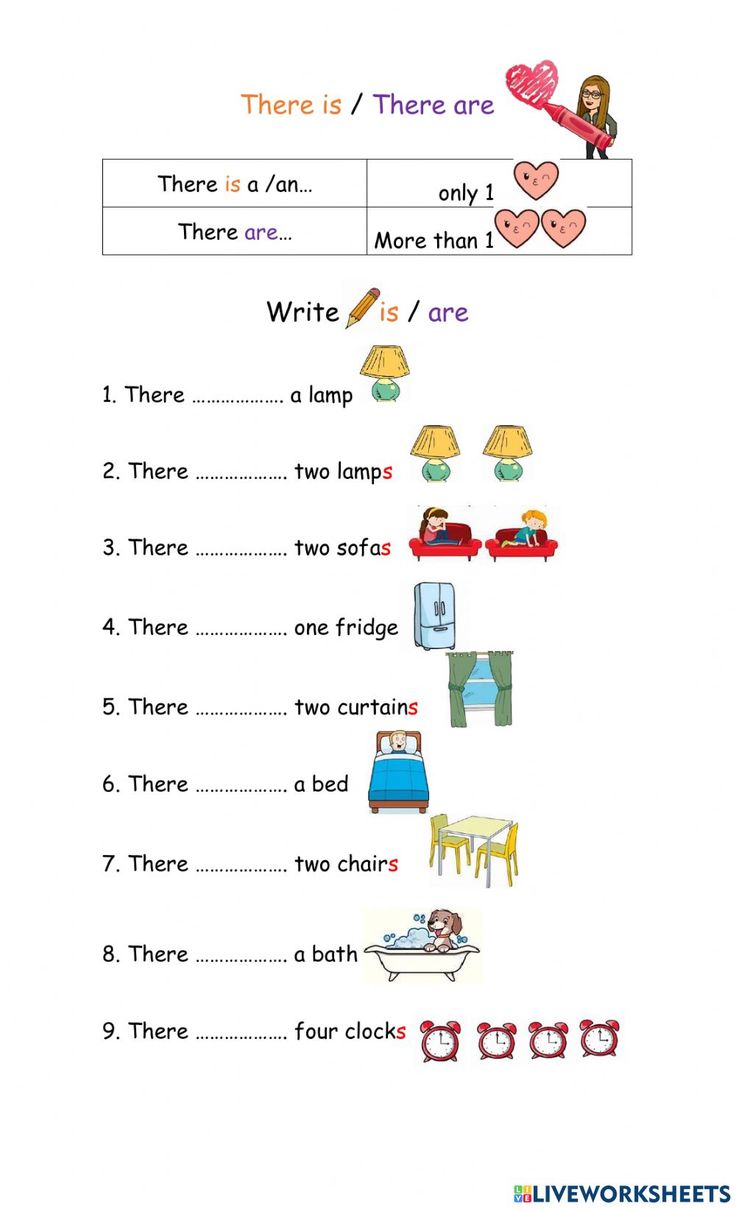 the worksheet is filled with words and pictures