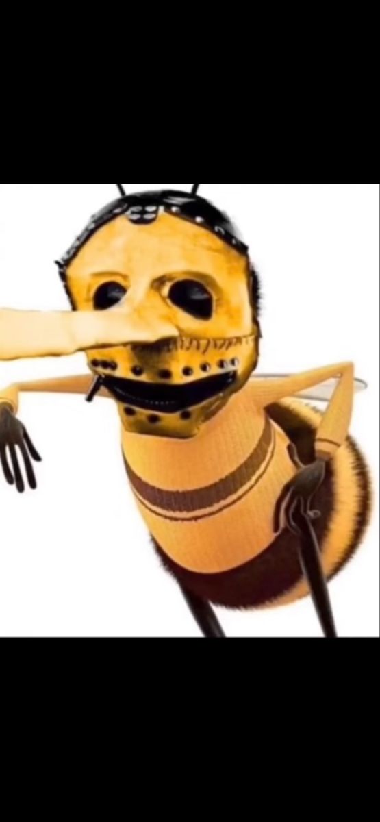 a cartoon character is holding a large bone in his mouth and wearing a bee costume