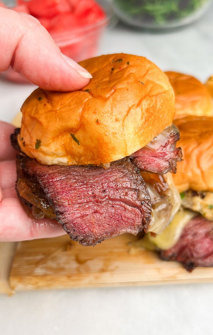 Cowboy Butter Steak Sliders - Bad Batch Baking - Restaurant Copycat Recipes & Family Favorites Cowboy Butter Steak, Steak Sliders, Cowboy Butter, Restaurant Copycat Recipes, Batch Baking, Mignon Steak, Filet Mignon Steak, Restaurant Copycat, Butter Steak