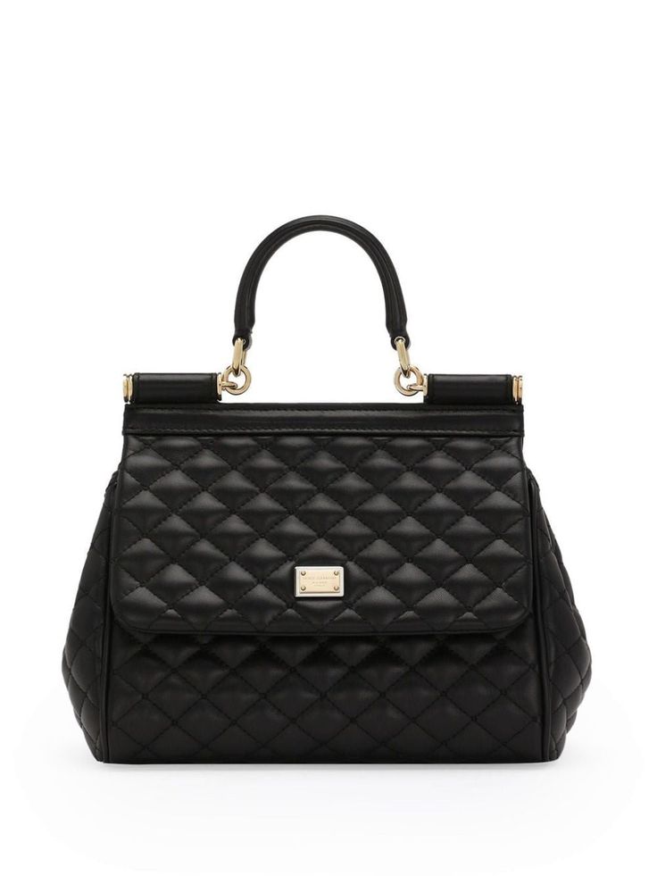 80999 DOLCE & GABBANA SICILY QUILTED HANDBAG Dolce And Gabbana Handbags, Quilted Handbag, Chic Quilts, Leopard Print Fabric, Medium Handbags, Favorite Handbags, Quilted Handbags, Dion Lee, Metal Accessories