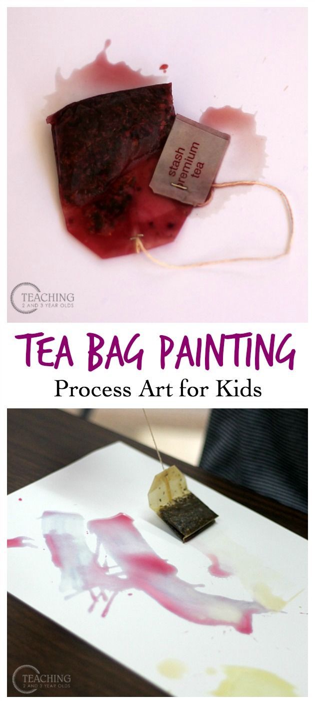 tea bag painting process art for kids