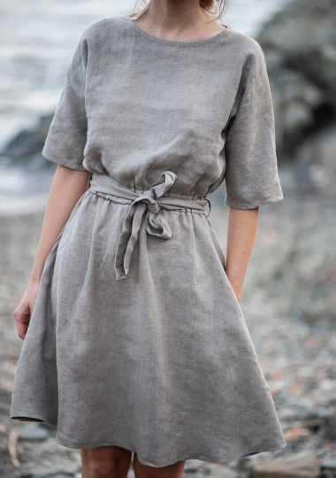 Linen dress Maeve Midi Dress Flowy, Fancy Gown, Linen Style Fashion, Natural Linen Dress, Maxi Design, Gown Blue, Fancy Frocks, 2020 Vision, Linen Fashion