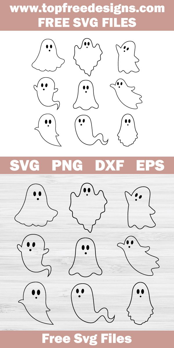 halloween ghost cut outs with free svg files