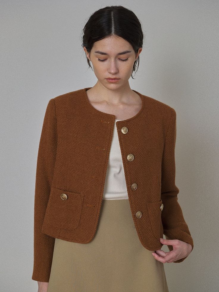 Outer Formal, Tweed Jacket Style, Outer Outfit, Tweed Jacket Outfit, Tweed Outfit, Womens Tweed Jacket, Modest Casual Outfits, Modest Clothing, Button Jacket