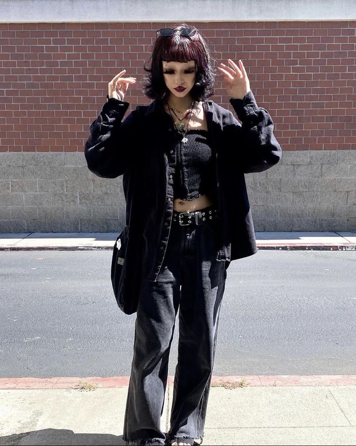 Goth Outfit Inspo, Goth Fits, Casual Goth, Alt Outfits, Black Clothing, Tokyo Fashion, Grunge Punk, Alt Fashion, Swaggy Outfits