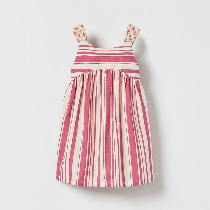 Cute Zara Pink Striped Dress With A Floral Bow Detail On The Back, Brand New With Labels, Pet And Smoke Free House, Original Price Is $33 Pink Sundress For Summer Playdate, Pink Sundress For Summer Playwear, Pink Sundress For Playtime In Summer, Cute Pink Sundress For Playdate, Playful Pink Dress For Playdate, Playful Striped Summer Dresses, Playful Pink Sundress For Playdate, Playful Pink Sundress For Playtime, Pink Spring Sundress For Playwear