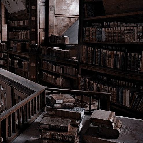 an old library filled with lots of books