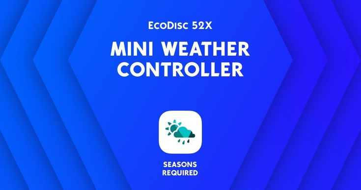 a blue background with the words mini weather controller