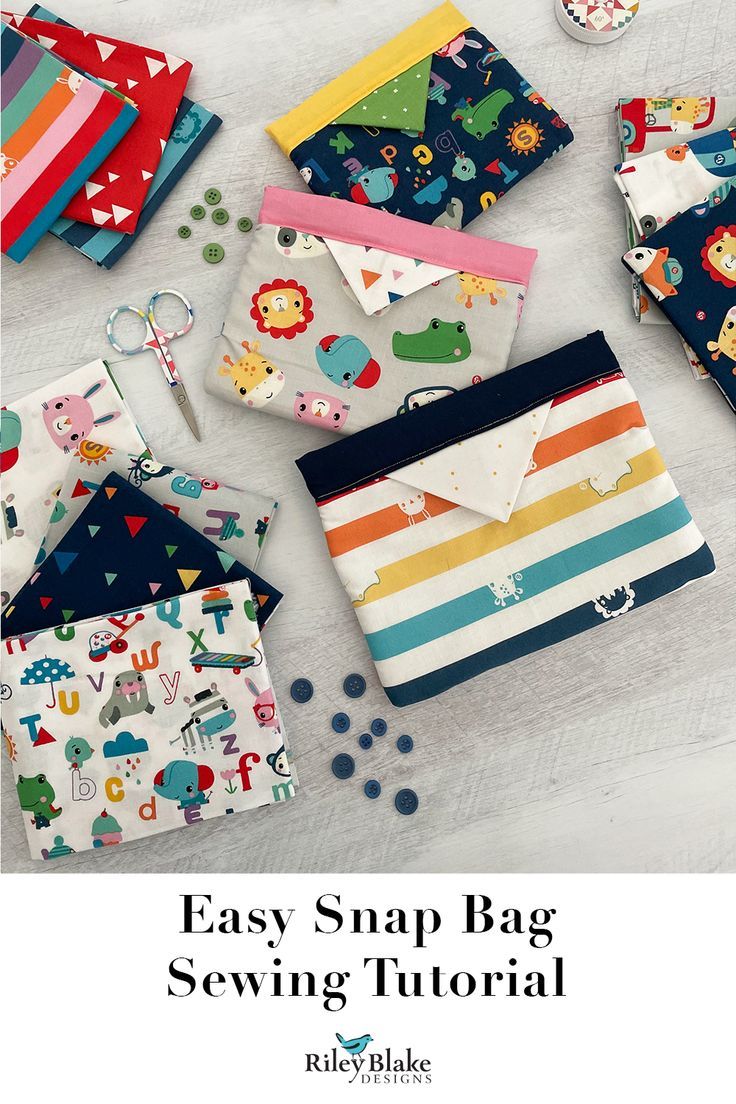 the easy snap bag sewing pattern is made with fabric and has many different patterns to choose from