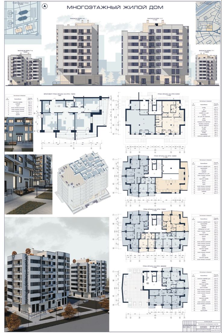 an architectural drawing shows the different sections of a building