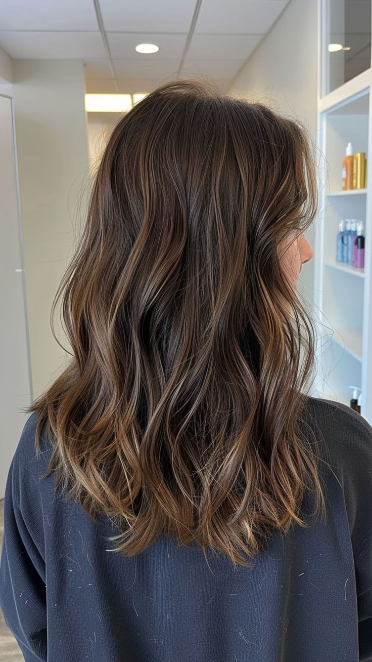 Thin Hair Marvels: 25 Hair Color Ideas to Marvel at Volume Chocolate Brown Medium Length Hair, Natural Looking Brown Hair, Short Brown Hair Colors, Natural Medium Brown Hair, Chocolate Brown Short Hair, Brassy Brown Hair, Chocolate Brown Hair With Dimension, Brown Winter Hair, Brown Caramel Hair