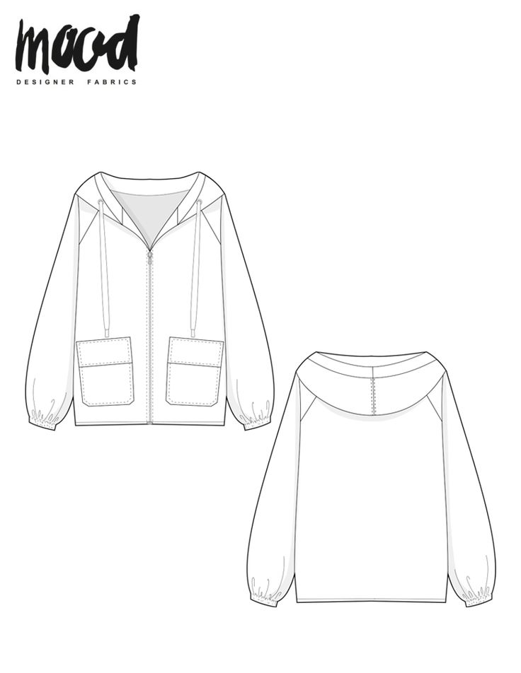 the sewing pattern for a jacket with pockets