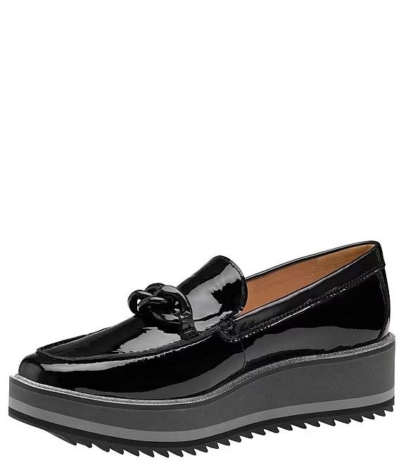 Johnston & Murphy Gracelyn Patent Chain Platform Loafers | Dillard's American Icons, Brogue Shoes, Platform Loafers, American Presidents, Johnston Murphy, Boy Shoes, Dillard's, Lifestyle Brands, Patent Leather