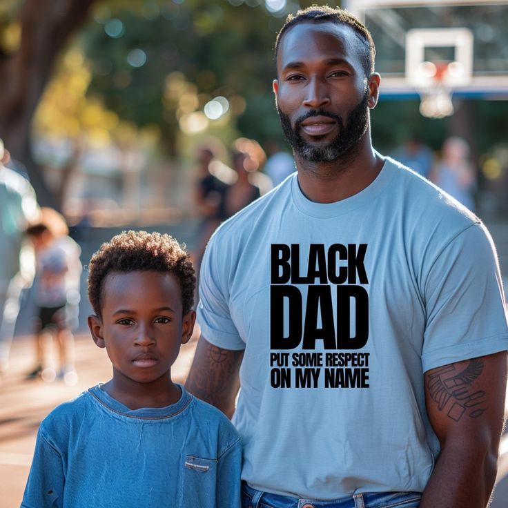 Father's Day Shirt "Black Dad" Casual Black T-shirt For Father's Day, Father's Day Black Graphic Tee, Black Graphic Print Shirt For Father's Day, Father's Day Black Graphic Print T-shirt, Father's Day Black Shirt With Graphic Print, Father's Day Black T-shirt With Text Print, Father's Day Black Graphic Print Shirt, Casual Black Top For Father's Day, Black Cotton Shirt For Father's Day