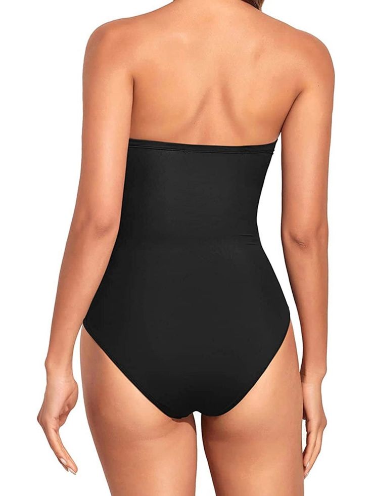 If you are a girl who loves to always be in fashion, even on those summer days, where we like to go to the beach. You can't stop carrying a swimsuit of the latest trends in your suitcase. This beautiful one piece swimsuit is impressive. It has a top with one shoulder and a high-cut bikini. It is made in a soft 82% nylon and 18% lycra. You will get an ultra chic look if you have a beach event. Strapless. Color may be lighter or darker depending of the device it is displayed. Unique Bathing Suits, Maternity One Piece, Strapless Bathing Suits, Bandeau Bathing Suits, Strapless Swimsuit, Halter Swimwear, Bandeau Swimsuit, Spandex Top, Strapless Bandeau