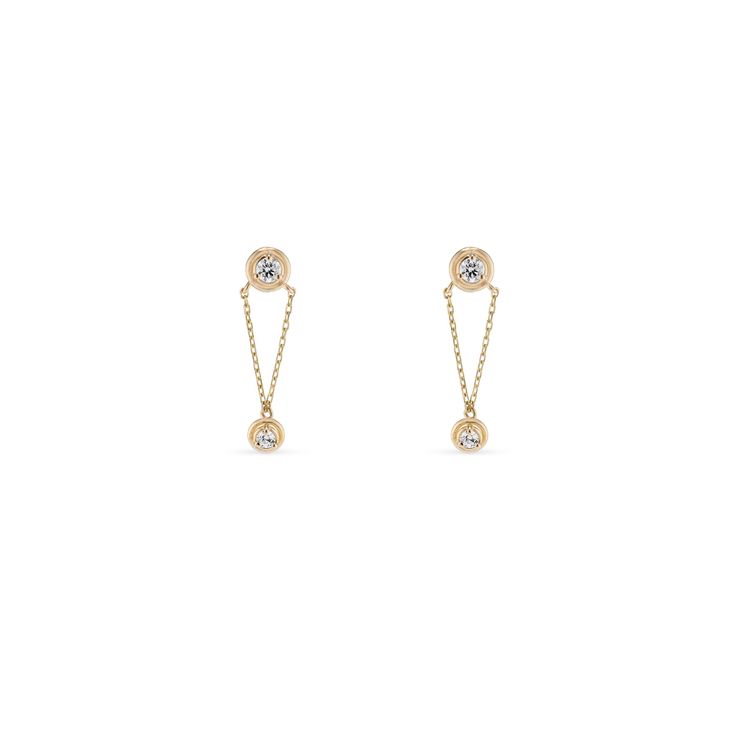 Wear them on on their own or in an earring stack. .34ct white diamonds for the pair G-H Color, VS-SI1 clarity 14k gold 16mm total length Please note these earrings are handmade to order in 4-5 weeks and can be customized to fit a larger center stone. 18k gold options also available. Vvs Clarity Diamond Drop Earrings In 14k Gold, Minimalist Diamond Earrings Tarnish Resistant, Fine Jewelry Diamond White Tarnish Resistant Earrings, Gold Plated Minimalist Earrings With Diamond Accents, Fine Jewelry Diamond White Tarnish-resistant Earrings, Minimalist Gold-plated Earrings With Diamond Accents, Dainty Diamond Earrings Tarnish Resistant, Minimalist Gold Plated Earrings With Diamond Accents, Minimalist 14k Gold Earrings In Diamond White