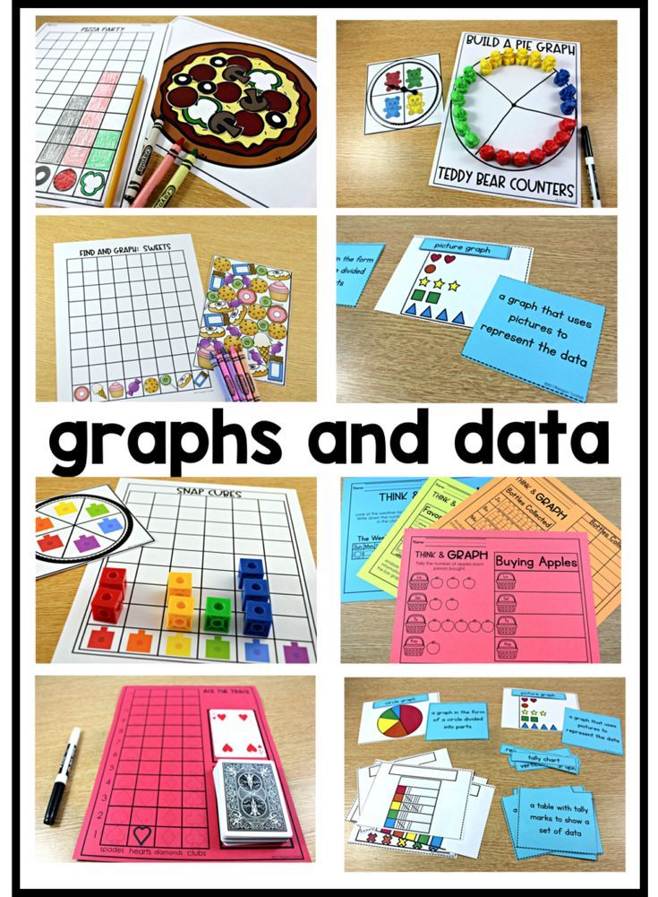 several different types of graphs and data on a table