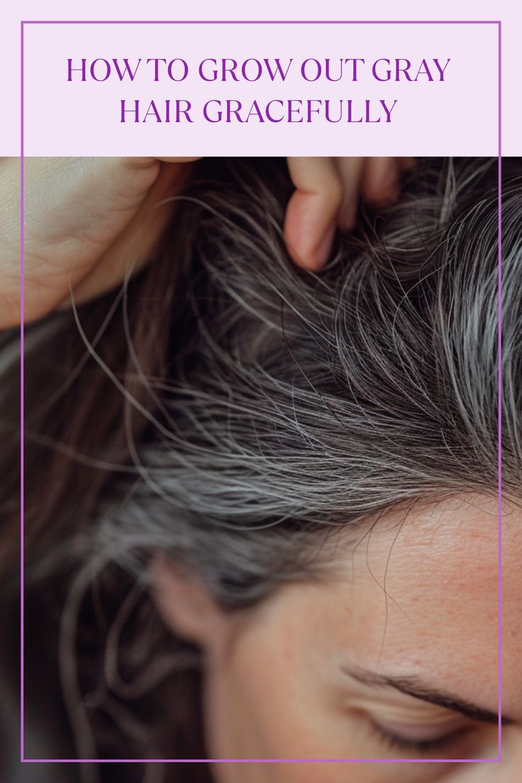 Discover expert tips and products for gracefully transitioning to natural gray hair. Learn what to expect when growing out gray hair for a beautiful and natural look! Growing Out My Gray Hair, Grow Out Gray Hair From Brown, Grey Temples Women Hair, Letting Grey Hair Grow Out, Hair Grow Out Stages, How To Go Gray Gracefully Highlights, Gray Hair Shampoo Products, Going Grey In Your 30s, How To Grow Out Gray Hair Gracefully