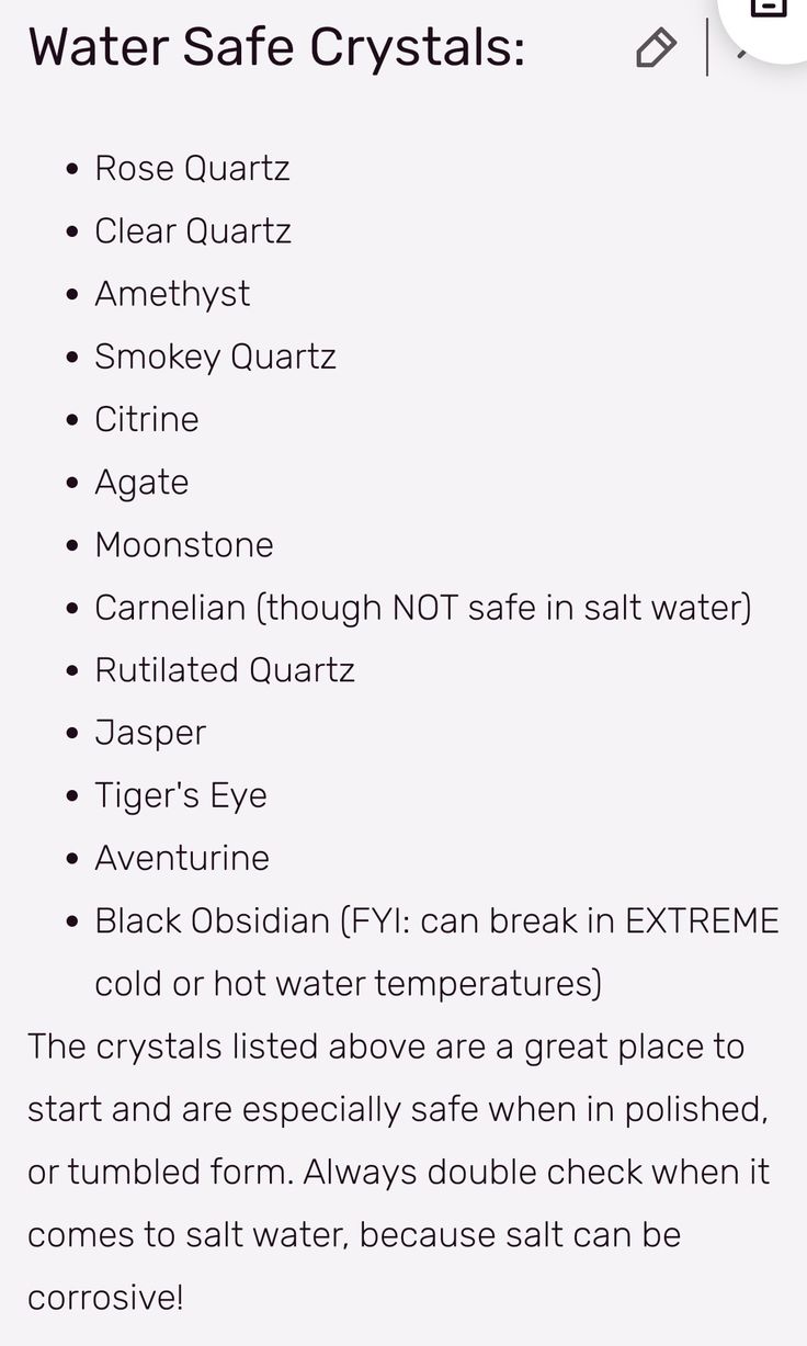 Water Unsafe Crystals, Crystals Safe In Salt, Water Safe Crystals, Witchy Corner, Crystal Knowledge, Crystal Care, Crystal Healing Chart, Quartz Properties, Rock Queen