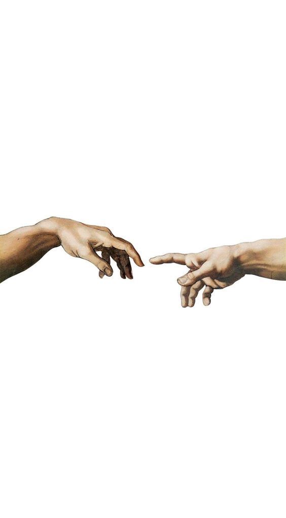 two hands reaching out towards each other