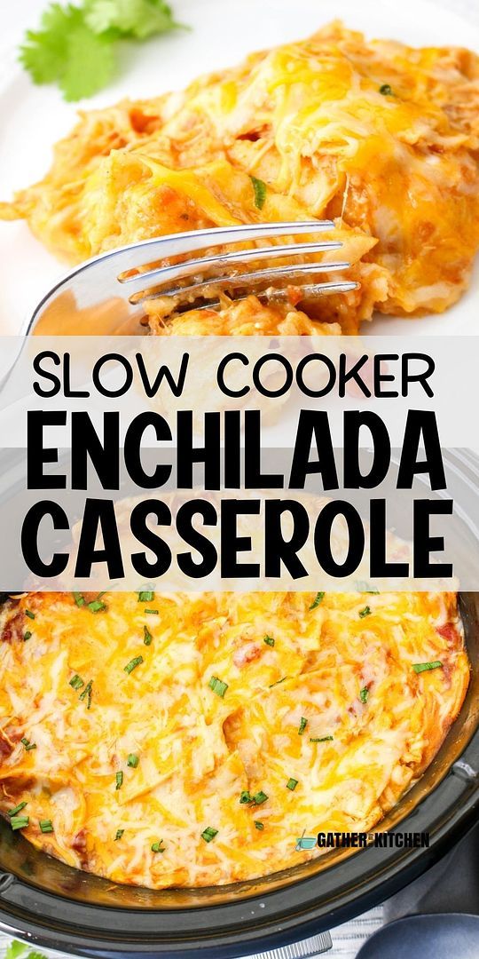 this slow cooker enchilada casserole is an easy and delicious side dish