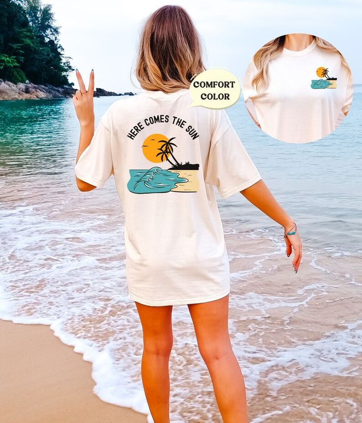 Cute Beach Shirt Bikini Coverup Shirt Large Womens Shirt - Etsy Group Vacation, Funny Nurse Shirts, Nurses Week Gifts, Vacation Photo, Vintage Nurse, Cute Nurse, Adventure Shirt, Outdoor Shirt, Faith Shirt