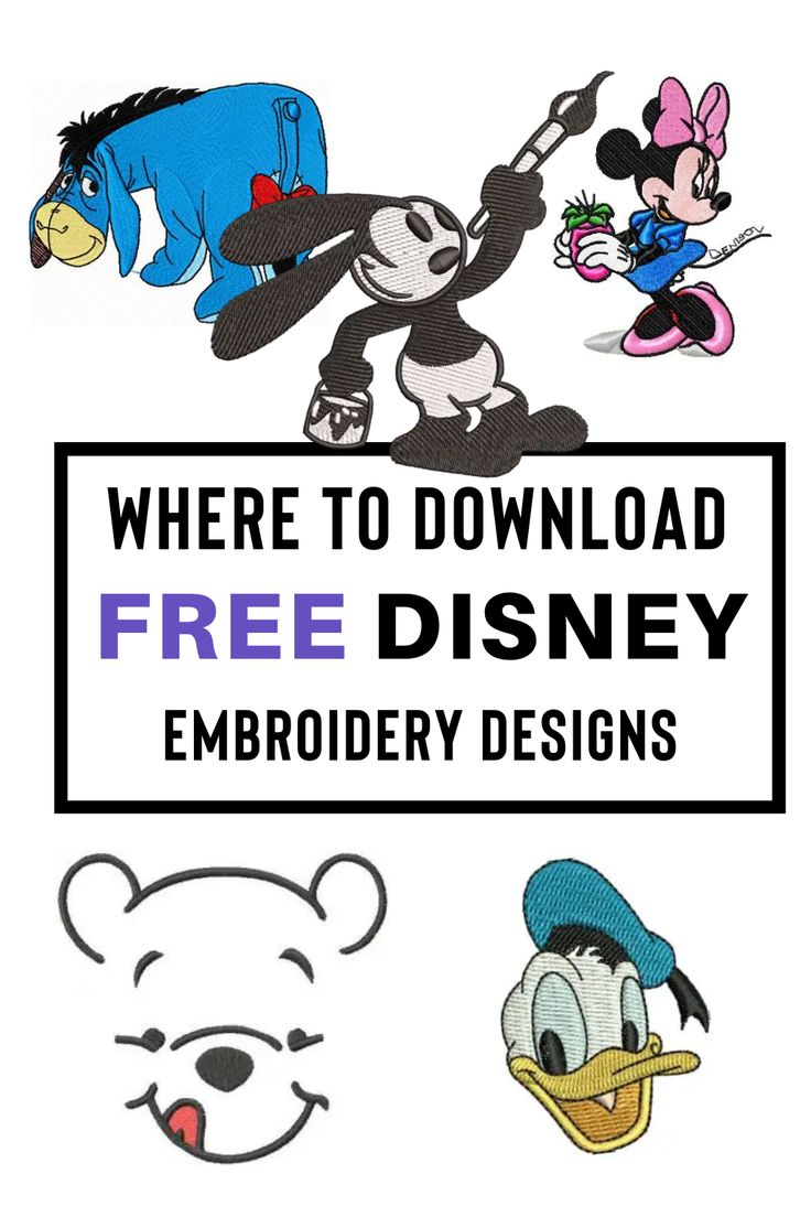 free disney machine embroidery designs Brother Disney Embroidery Machine, Free Machine Embroidery Pes Files, How To Make Embroidery Designs, Disney Machine Embroidery Designs, Embroidery Brother Machine, Free Digital Embroidery Designs, Brother Machine Embroidery Ideas, Pes Files Free Embroidery, Embroidery Patterns For Machines