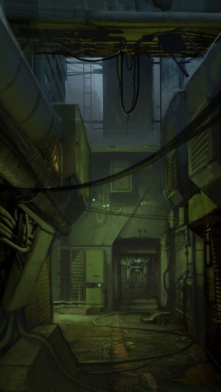 an image of a hallway in a sci - fi environment