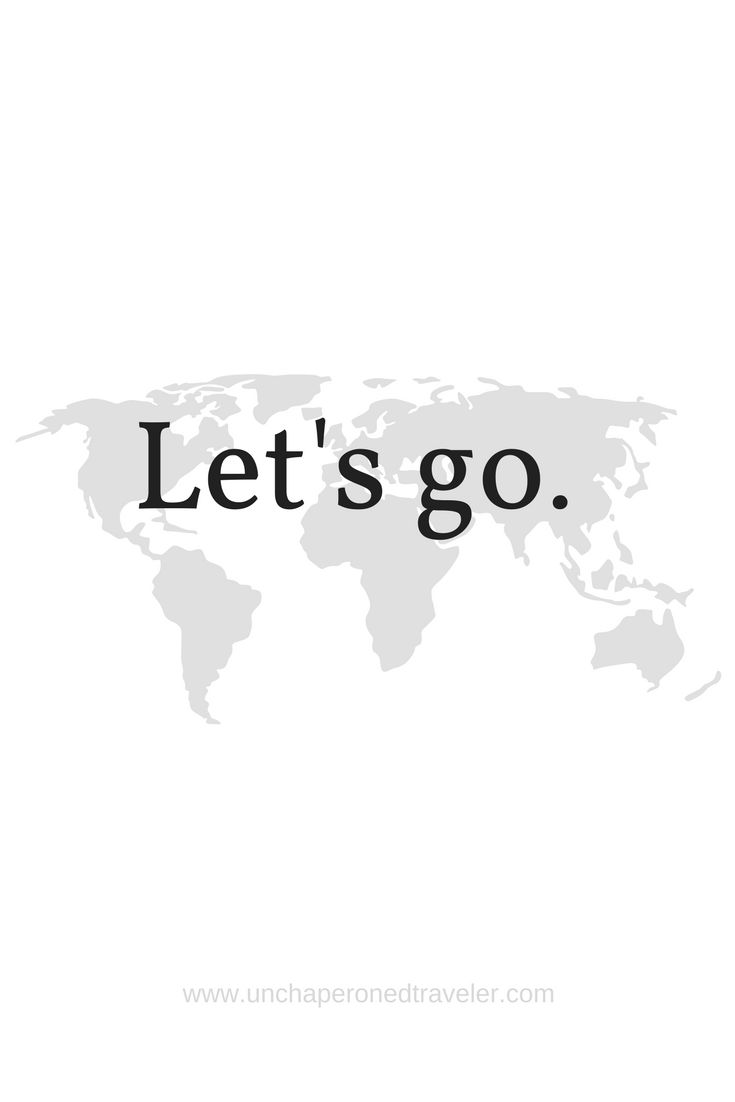 the words let's go written in black on a white background with a world map